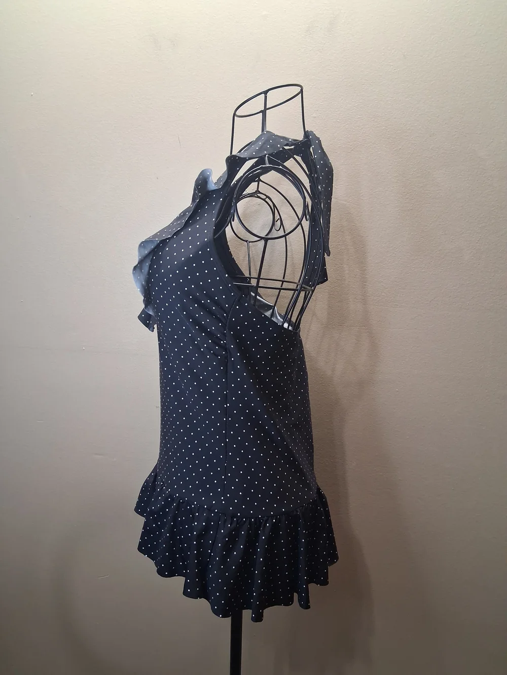 ​Vintage 1950s Aesthetic Polka Dot Swimsuit Size Medium 8/10